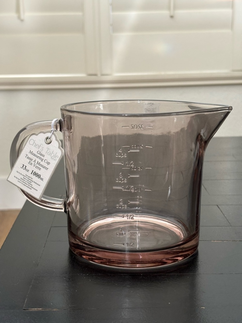 Chef’s Table CWC Brown Glass Measuring Cup 33oz ~ 4 Cups NEW